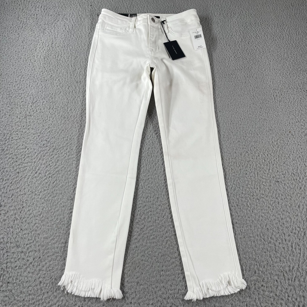 Flying Monkey White Cropped Ankle Jeans with Frayed Hems *READ DESCRIPTION*